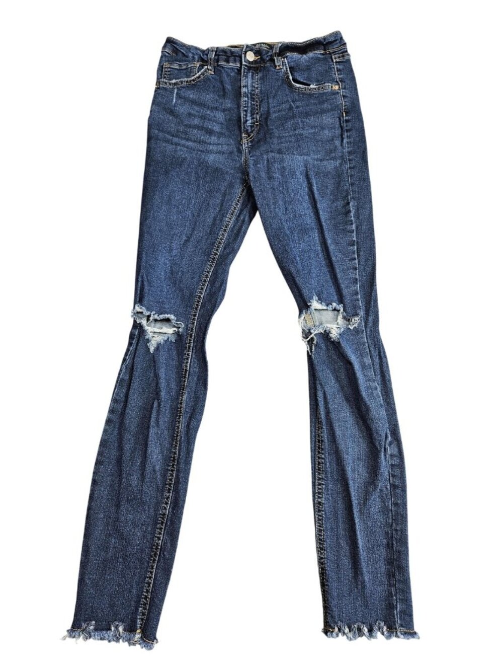 Wild Fable High Rise Skinny Jeans Juniors 8 Blue‎ Med Wash Distressed Stretch